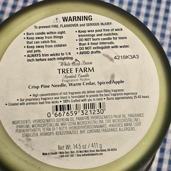 BBW Tree Farm Large 3 Wick Candle Holiday Home Fragrance - Picture 2 of 2